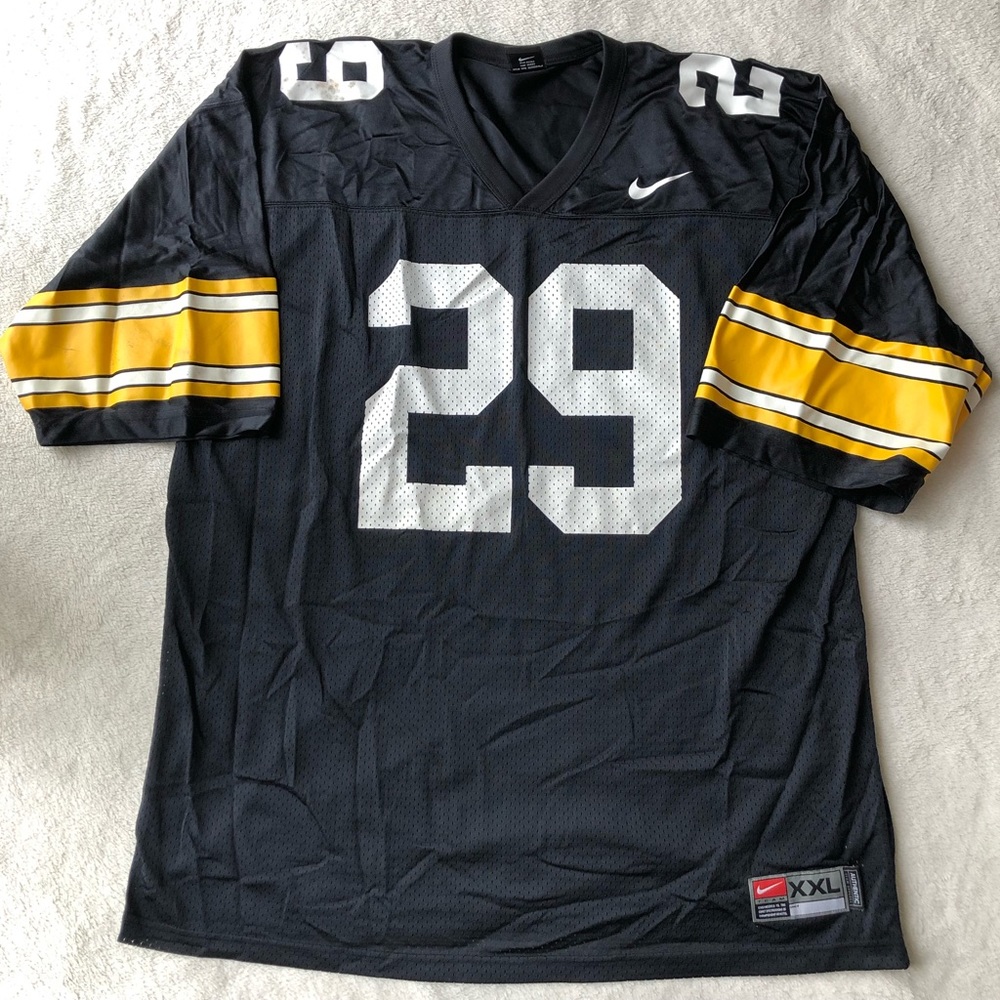 Nike Black and Gold Yellow Football Jersey #29